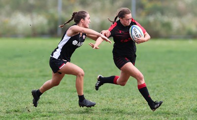 230822 - Wales Women rugby squad players during a training session against the Canadian Women’s rugby squad near Halifax