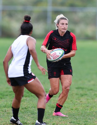 230822 - Wales Women rugby squad players during a training session against the Canadian Women’s rugby squad near Halifax