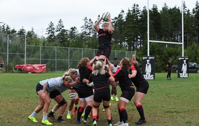 230822 - Wales Women Rugby Training Session - Wales’ Liliana Podpadec during a training session against Canada ahead of their match this weekend