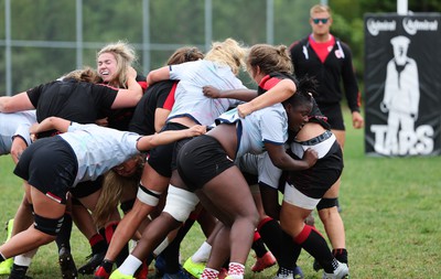 230822 - Wales Women Rugby Training Session - Wales and Canada train against each other ahead of their match this weekend