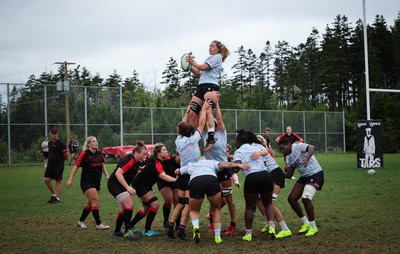 230822 - Wales Women Rugby Training Session - Wales and Canada train against each other ahead of their match this weekend