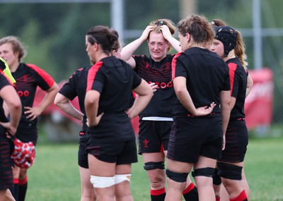 230822 - Wales Women Rugby Training Session - Wales’ Abbie Fleming during a training session against Canada ahead of their match this weekend