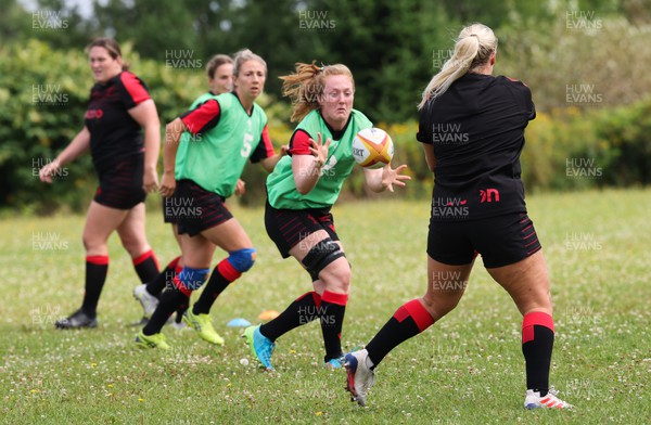 230822 - Wales Women Rugby Training Session - Wales’ Abbie Fleming during a training session against the Canadian Women’s rugby squad near Halifax