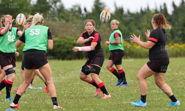 230822 - Wales Women Rugby Training Session - Wales’ Georgia Evans during a training session against the Canadian Women’s rugby squad near Halifax