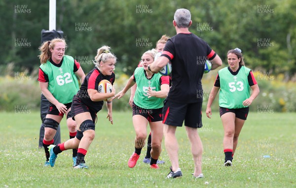 230822 - Wales Women Rugby Training Session - Wales’ Alex Callender during a training session against the Canadian Women’s rugby squad near Halifax