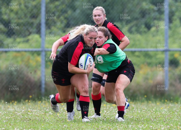 230822 - Wales Women Rugby Training Session - Wales’ Kelsey Jones during a training session against the Canadian Women’s rugby squad near Halifax