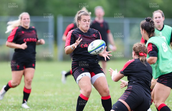 230822 - Wales Women Rugby Training Session - Wales’ Carys Phillips during a training session against the Canadian Women’s rugby squad near Halifax