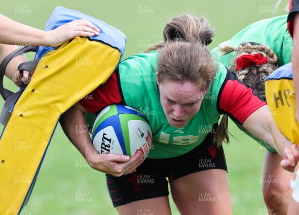 230822 - Wales Women Rugby Training Session - Wales’ `Kat Evans during a training session against the Canadian Women’s rugby squad near Halifax