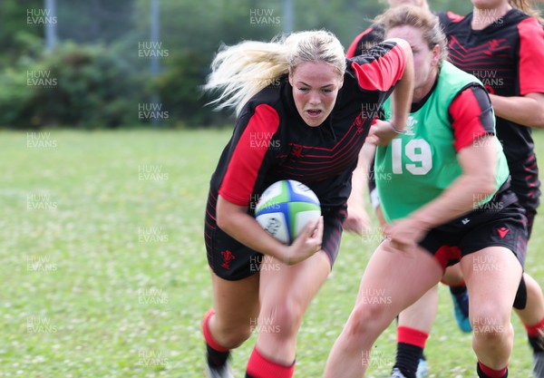 230822 - Wales Women Rugby Training Session - Wales’ `Kelsey Jones during a training session against the Canadian Women’s rugby squad near Halifax