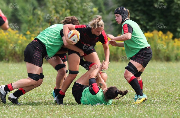 230822 - Wales Women Rugby Training Session - Wales’  Alisha Butchers during a training session against the Canadian Women’s rugby squad near Halifax