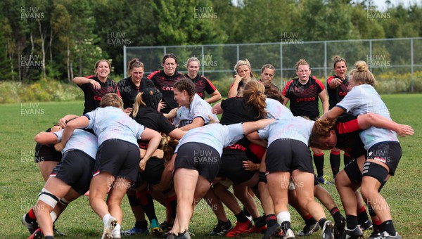 230822 - Wales Women Rugby Training Session - Wales and Canada train against each other ahead of their match this weekend