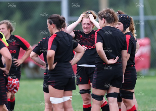 230822 - Wales Women Rugby Training Session - Wales’ Abbie Fleming during a training session against Canada ahead of their match this weekend