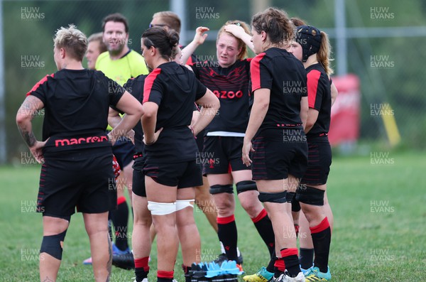 230822 - Wales Women Rugby Training Session - Wales’ Abbie Fleming during a training session against Canada ahead of their match this weekend