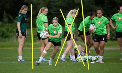 230926 Wales Women Rugby Training Session - Keira Bevan during a training session ahead of the WXV match against the USA