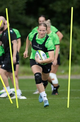 230926 Wales Women Rugby Training Session - Carys Cox during a training session ahead of the WXV match against the USA
