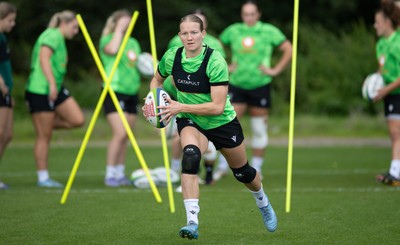 230926 Wales Women Rugby Training Session - Carys Cox during a training session ahead of the WXV match against the USA