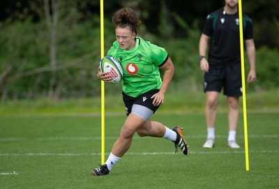 230926 Wales Women Rugby Training Session - Lleucu George during a training session ahead of the WXV match against the USA