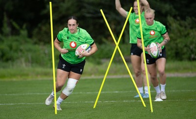 230926 Wales Women Rugby Training Session - Courtney Keight during a training session ahead of the WXV match against the USA