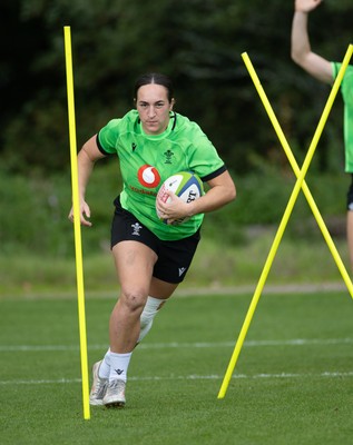 230926 Wales Women Rugby Training Session - Courtney Keight during a training session ahead of the WXV match against the USA