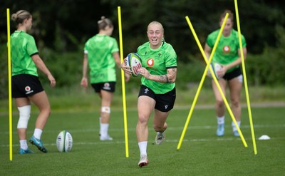 230926 Wales Women Rugby Training Session - Nikita Prothero during a training session ahead of the WXV match against the USA