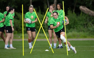 230926 Wales Women Rugby Training Session - Courtney Keight during a training session ahead of the WXV match against the USA
