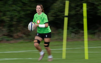 230926 Wales Women Rugby Training Session - Georgia Evans during a training session ahead of the WXV match against the USA