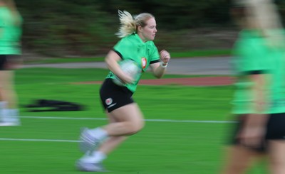 230926 Wales Women Rugby Training Session - Savannah Picton-Powell during a training session ahead of the WXV match against the USA