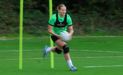 230926 Wales Women Rugby Training Session - Carys Cox during a training session ahead of the WXV match against the USA
