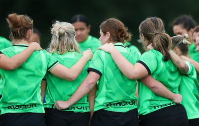 230926 Wales Women Rugby Training Session - The Wales Womens squad during a training session ahead of the WXV match against the USA
