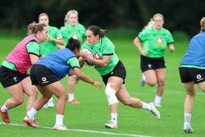 230926 Wales Women Rugby Training Session - Courtney Keight during a training session ahead of the WXV match against the USA