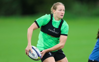 230926 Wales Women Rugby Training Session - Carys Cox during a training session ahead of the WXV match against the USA