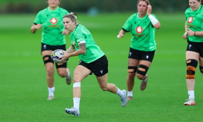 230926 Wales Women Rugby Training Session - Keira Bevan during a training session ahead of the WXV match against the USA
