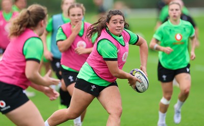 230926 Wales Women Rugby Training Session - Crystal James during a training session ahead of the WXV match against the USA