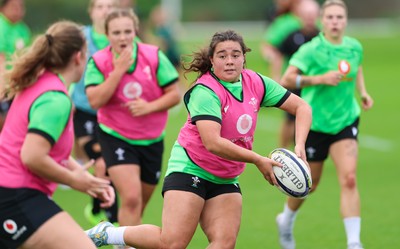 230926 Wales Women Rugby Training Session - Crystal James during a training session ahead of the WXV match against the USA