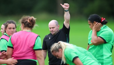 230926 Wales Women Rugby Training Session - Sean Lynn, Wales Head coach during a training session ahead of the WXV match against the USA