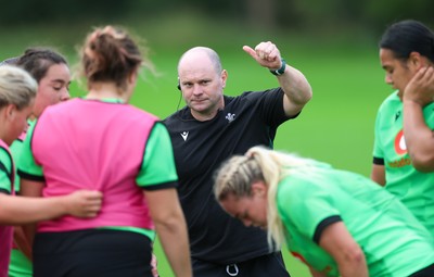 230926 Wales Women Rugby Training Session - Sean Lynn, Wales Head coach during a training session ahead of the WXV match against the USA