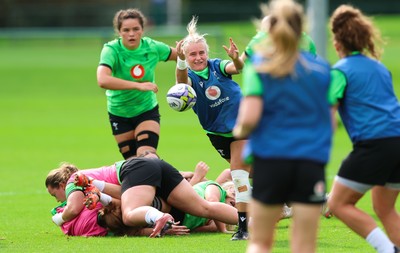 230926 Wales Women Rugby Training Session - Seren Singleton during a training session ahead of the WXV match against the USA