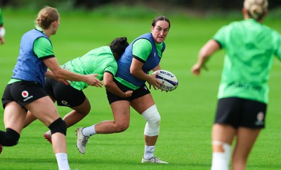 230926 Wales Women Rugby Training Session - Courtney Keight during a training session ahead of the WXV match against the USA