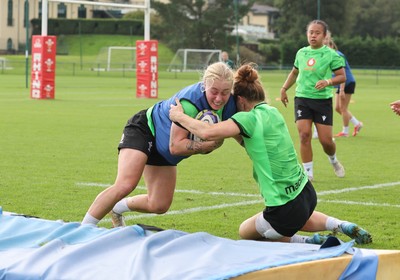 230926 Wales Women Rugby Training Session - Nikita Prothero during a training session ahead of the WXV match against the USA