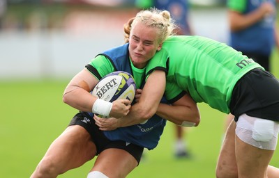 230926 Wales Women Rugby Training Session - Seren Singleton during a training session ahead of the WXV match against the USA