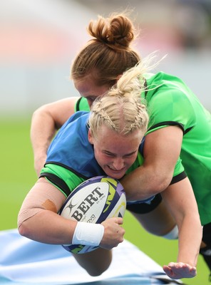 230926 Wales Women Rugby Training Session - Seren Singleton during a training session ahead of the WXV match against the USA