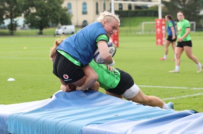 230926 Wales Women Rugby Training Session - Seren Singleton during a training session ahead of the WXV match against the USA