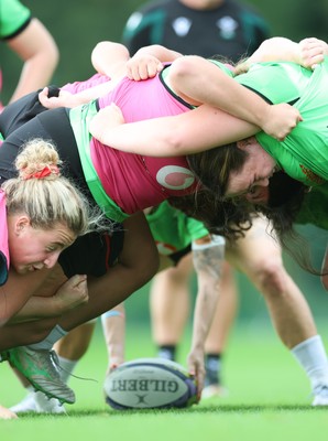 230926 Wales Women Rugby Training Session - The Wales women’s squad during a training session ahead of the WXV match against the USA