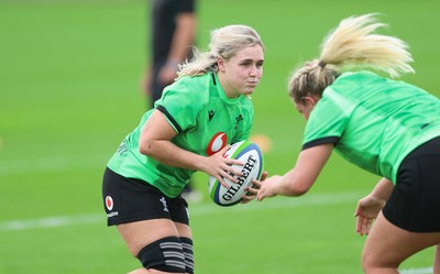 230926 Wales Women Rugby Training Session - Alex Callender during a training session ahead of the WXV match against the USA