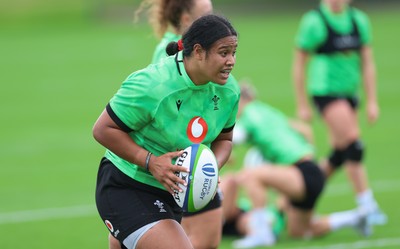 230926 Wales Women Rugby Training Session - Sisilia Tuipulotu during a training session ahead of the WXV match against the USA