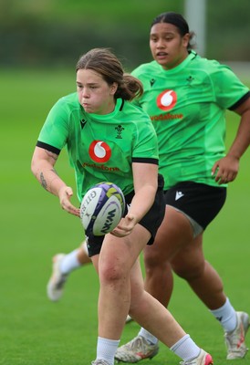 230926 Wales Women Rugby Training Session - Maisie Davies during a training session ahead of the WXV match against the USA