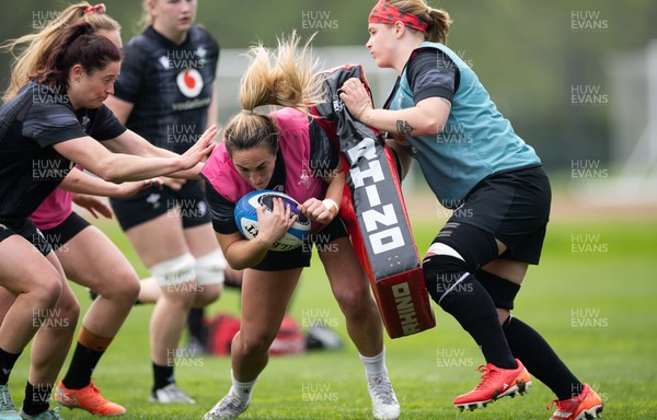 240425 - Wales Women Training Session - Courtney Keight of Wales during a training session ahead of Wales’ final Guinness Women’s Six Nations match against Italy
