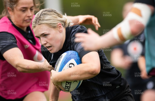 240425 - Wales Women Training Session - Alex Callender of Wales during a training session ahead of Wales’ final Guinness Women’s Six Nations match against Italy