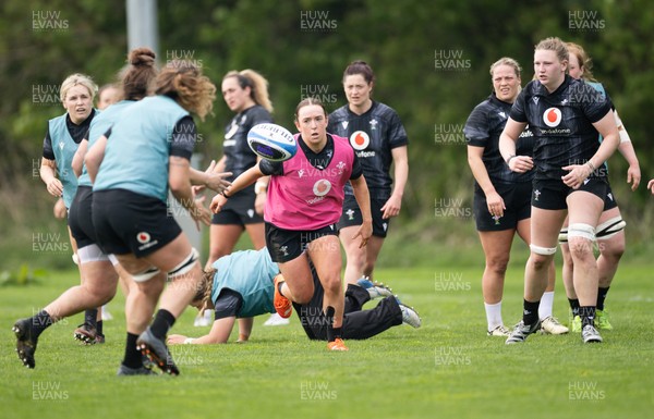 240425 - Wales Women Rugby Training - Sian Jones of Wales during a training session ahead of Wales’ final Guinness Women’s Six Nations match against Italy