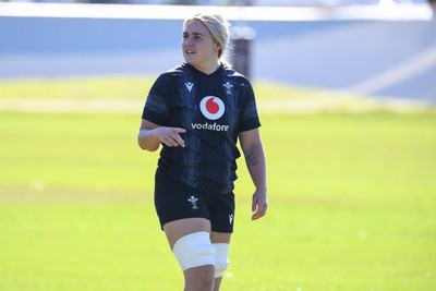 240725 - Wales Women Rugby Training at The Southport School, Southport - Alex Callender during a Wales Womens Rugby training session ahead of their first tour match against Australia